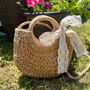 Minimalist Straw Bag, Perfect For Summer Beach Travel Vacation